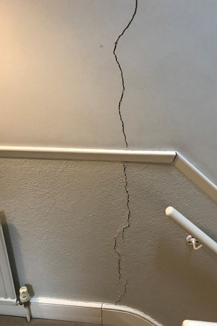 Crack in a wall