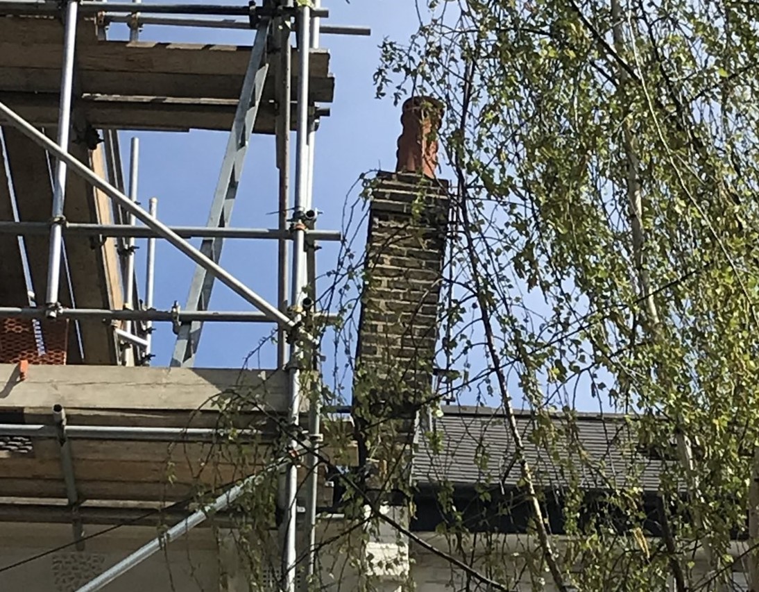 Leaning chimney Cecilia Road Hackney